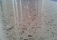 white polished concrete